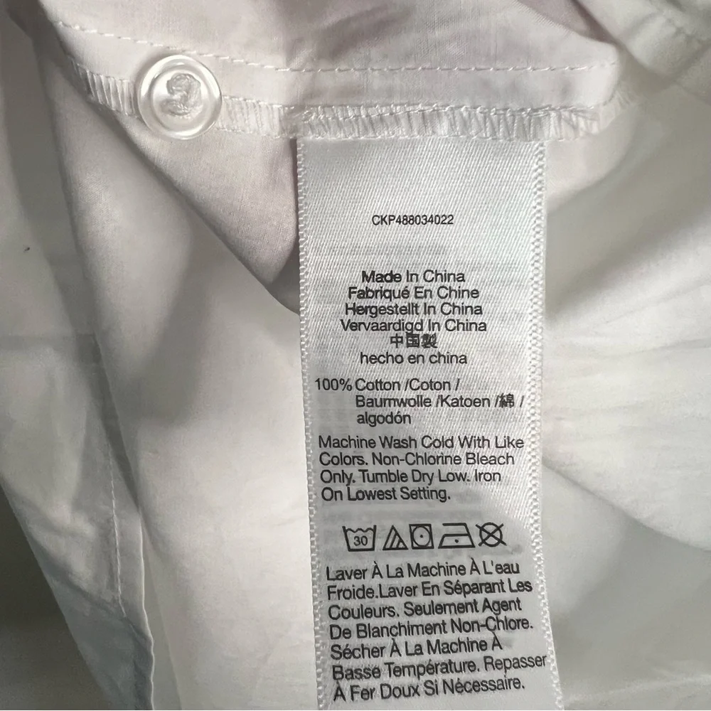NWT Madewell Button-Front Mini Shirtdress in Poplin Women's Regular XXS Resort - Picture 10 of 11